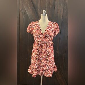 As U Wish Pink Ruffled Tiered Sundress